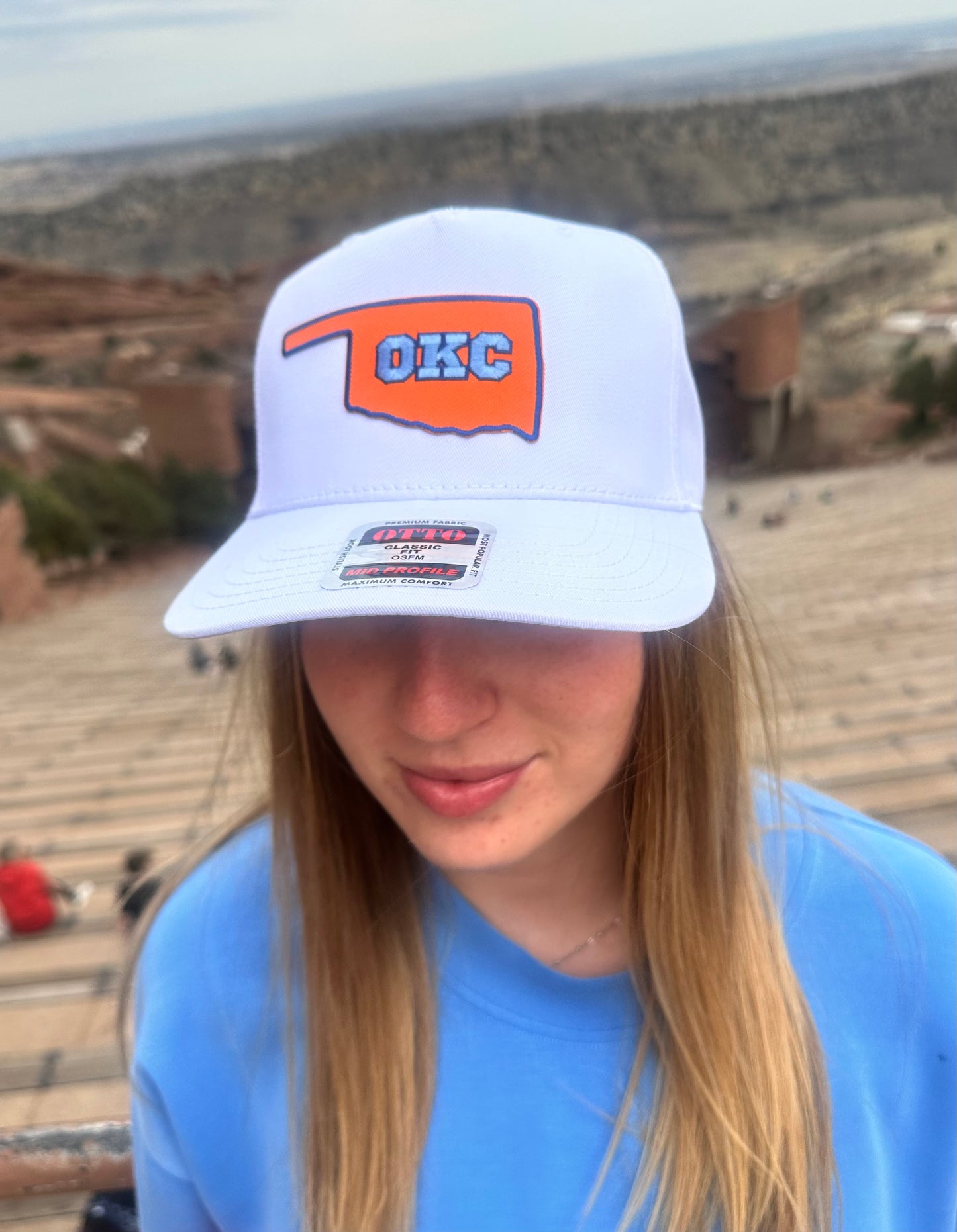 OKC White Structured Hat