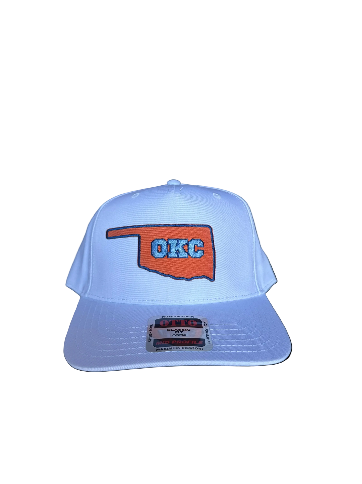 OKC White Structured Hat