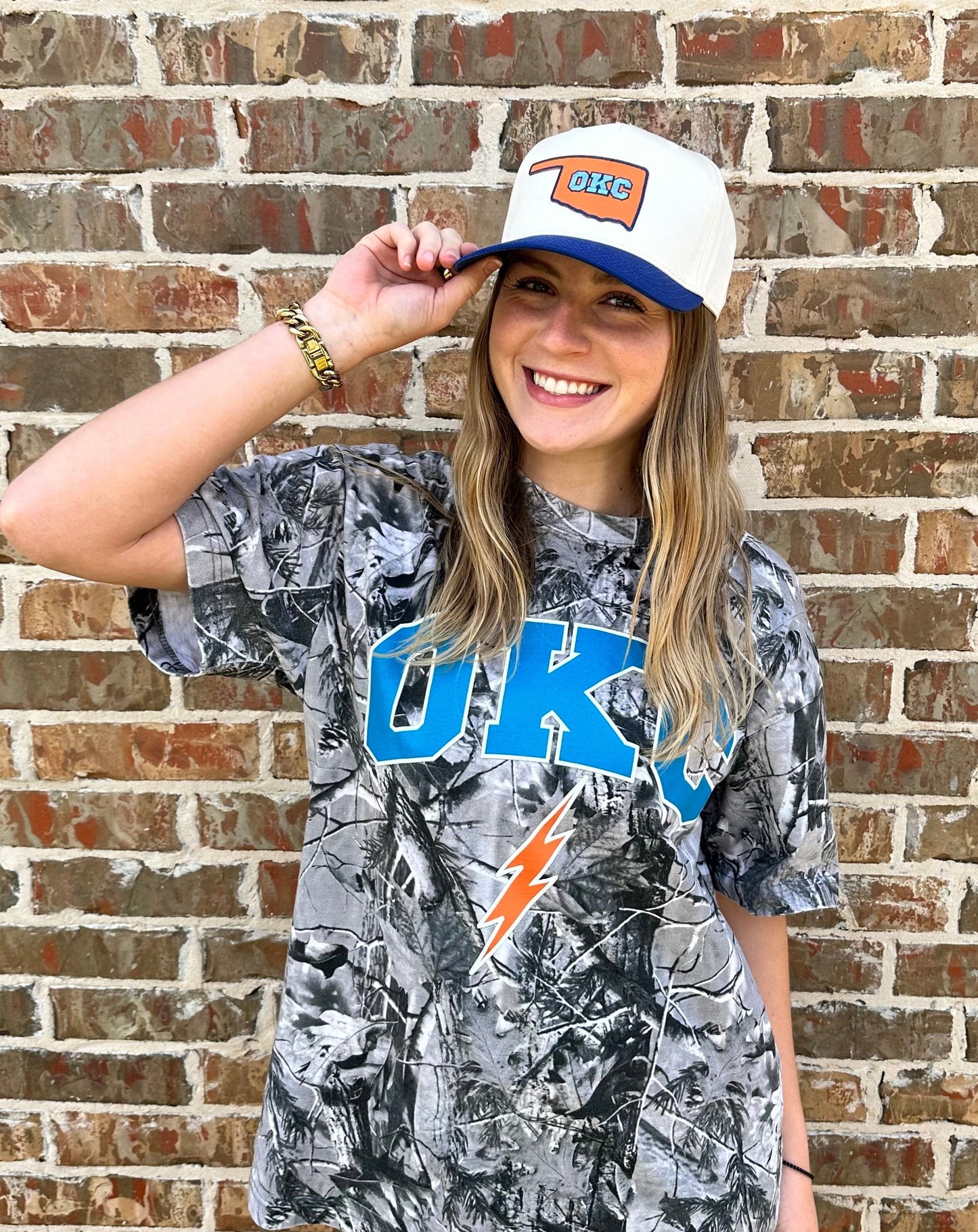 OKC Blue/Ivory Structured Hat